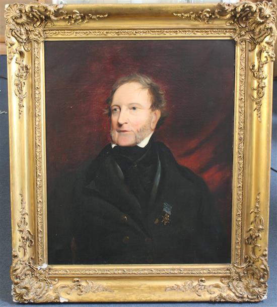 Follower of Thomas Lawrence (1769-1830), oil on canvas, portrait of a gentleman